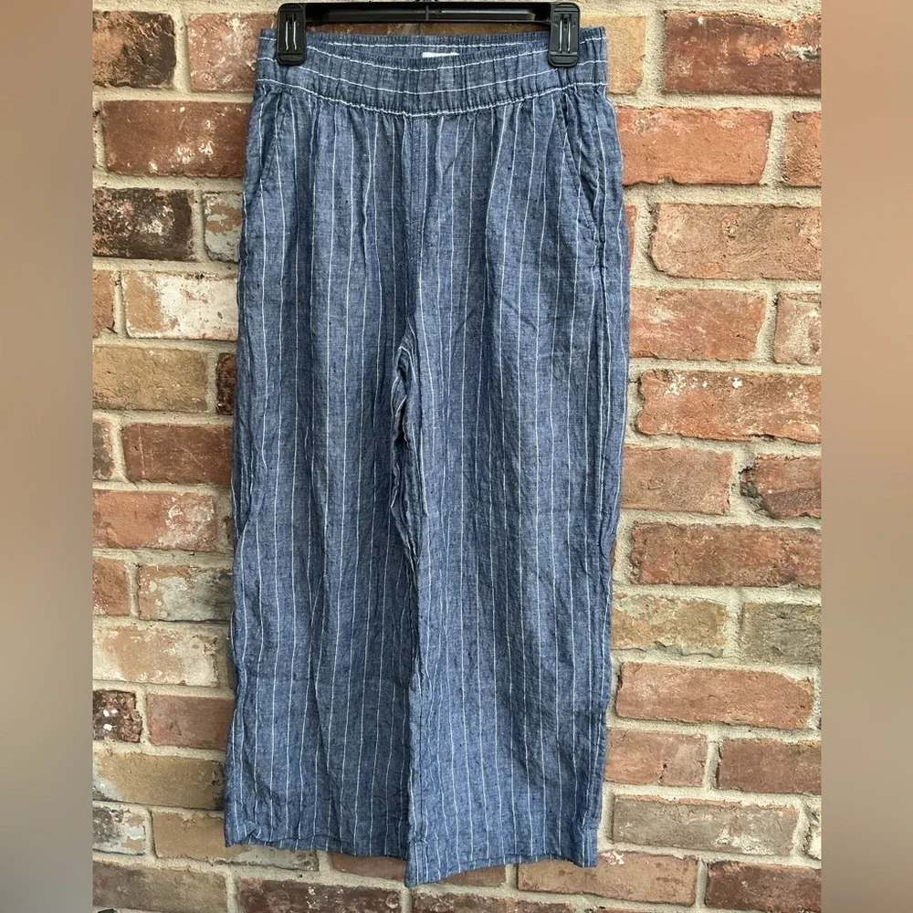Sigrid Olsen chambray Linen Trousers size medium